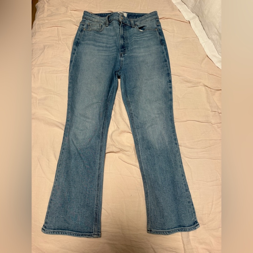 PAIGE Women's Mid Wash Slight Flare Jeans - Classic Blue Denim